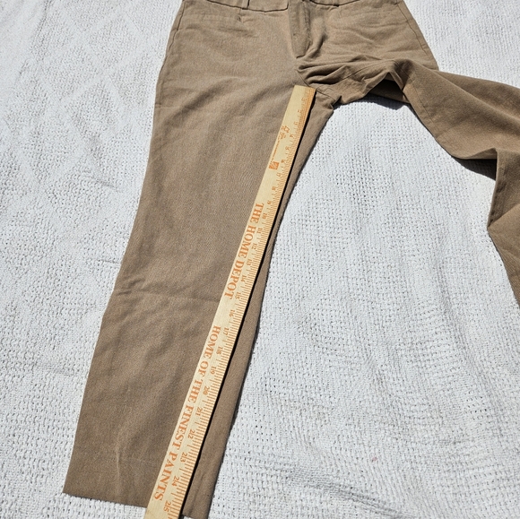 Banana Republic The Sloan Fit Womens Ankle Pant Brown Size 10 with Pockets - Picture 5 of 9